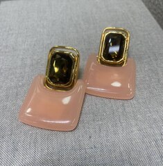 30322 - Серьги крупные с подвесками квадратами YSL style