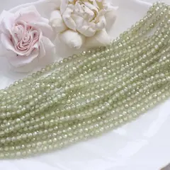 Цирконий кубический (фианит) граненый, оливковый, 4 мм нить, К249