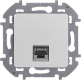 Розетка компьютерная RJ45 категория 6 UTP - Legrand Inspiria - алюминий — фото 1