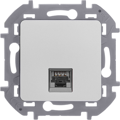 Розетка компьютерная RJ45 категория 6 UTP - Legrand Inspiria - алюминий