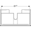 Geberit Xeno2 500.508.43.1 Тумба под раковину, 88x22x46.2см, Серый / Меламин, древесная структура