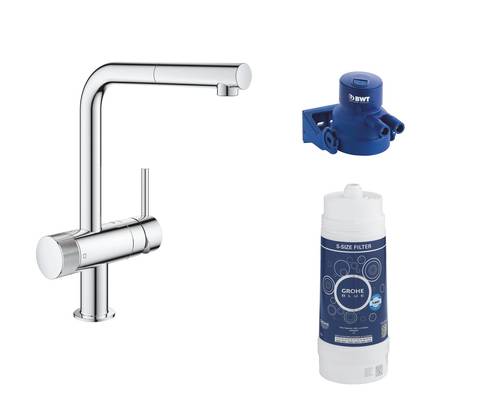 GROHE 119706 Смеситель для мойки с фильтром с выдвижным изливом