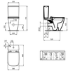 Ideal Standard i.life A T472301 Бачок для унитаза, нижняя подводка, 4,5/3 л