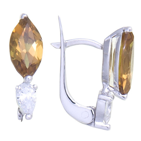 Серьги из серебра с султанитом Арт.2258с