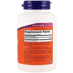 Now Foods, Коэнзим Q10, 60 мг, 180 вегетарианских капсул