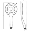 Gessi Rettangolo 14370#031 Душевая лейка с защитой от известкового налёта, цвет: хром