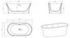 BelBagno BB201-1500-800 Отдельностоящая акриловая ванна в комплекте со сливом-переливом, 150x80, цвет: белый