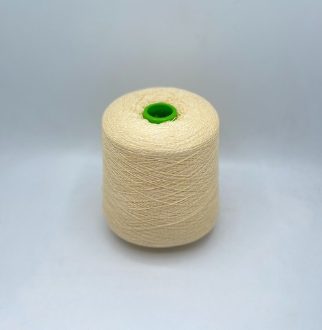 Бобинная пряжа (пр.Италия) art-Cashmere Cotton ,2/31 1550м/100гр, 54%кашемир 46 % хлопок, цвет-Молочно-желтое мулине. арт-29752