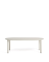 Уличный стол Erice из алюминия и закаленного стекла цвета экрю, 230 x 100 см