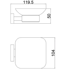 Мыльница стеклянная BELZ B90202, хром