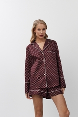 Пижама женская с шортами ARUELLE GEORGETTE | Бордовый