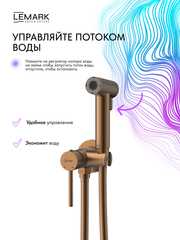 Смеситель с гигиеническим душем встраиваемый Lemark LMF-2118S-BRRG 