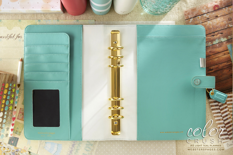 Планер A5 BINDERS ONLY: Light Teal by Websters Pages. БЕЗ внутреннего наполнения