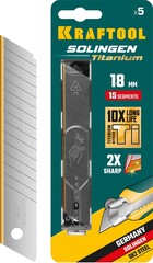 KRAFTOOL 18 мм, 5 шт, сегментированные лезвия (09606-TIN-18-S5)