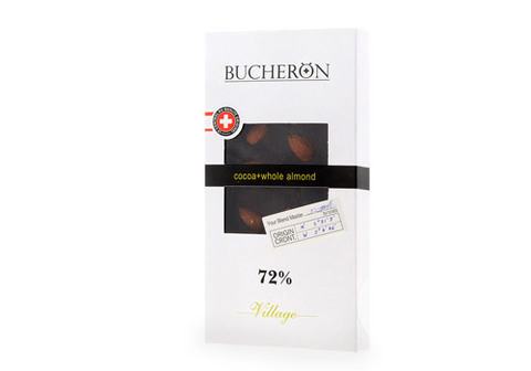 Горький шоколад  с цельным миндалем Bucheron, 100г