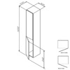 Am.Pm M90CHL0306WG GEM. шкаф-колонна. подвесной. левый. 30 см. двери. push-to-open. цвет: белый. глянец