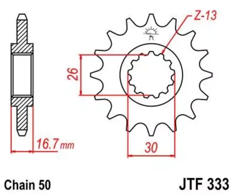 Звезда ведущая JTF333 15RB