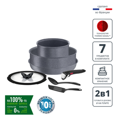 Набор посуды со съемной ручкой Tefal Ingenio Natural Force 7 предметов 16/24/24 см L3969172