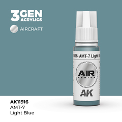 Акриловая краска AK Interactive AMT-7 Light Blue 3GEN AIR, 18мл