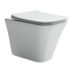 Ceramica Nova Mono CN1902 Подвесной унитаз c ультра тонким сидением с функцией плавного закрытия, цвет: белый фото
