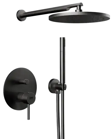 Remer X Style X09S02OCFP Душевая система, цвет: черный хром брашированный