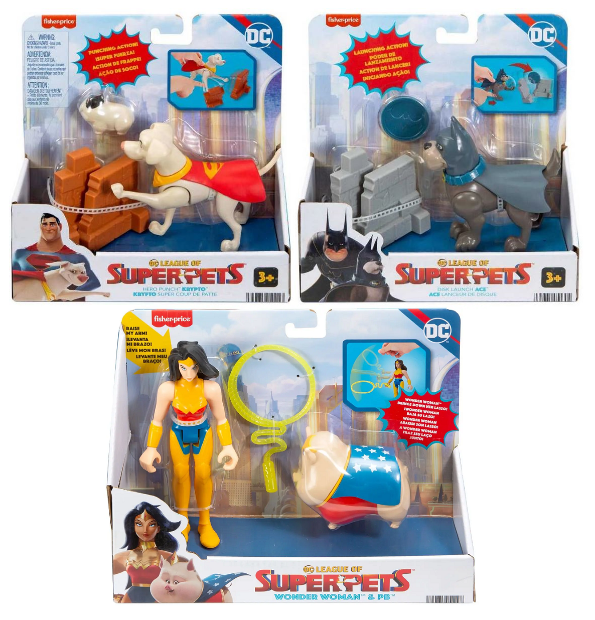 DC Лига Суперпитомцы фигурки суперсобака Крипто гончая Эйс Чудо женщина