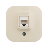 QUTEO РОЗЕТКА О/У компьютерная RJ45 кат.5E UTP - слоновая кость — фото 1