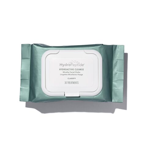 HYDROPEPTIDE Cleanse Micellar Towelettes Мицеллярные очищающие салфетки с запатентованной формулой «умной» воды и пептидами для демакияжа и восстановления эпидермального барьера