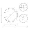 Decor Walther Round 0122360 Косметическое зеркало с подсветкой, цвет: чёрный