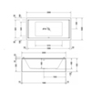 Duravit Starck 700341000000000 Ванна акриловая прямоугольный вариант 2000x1000х460 mm, с 2 наклонами для спины, цвет белый