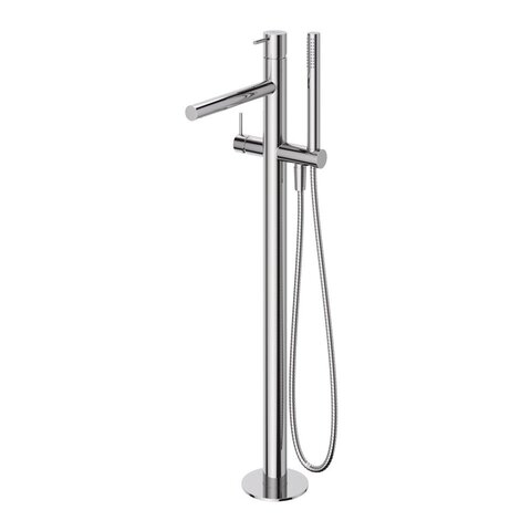 Cezares LEAF-VDP-L-PR Напольный смеситель для ванны с ручным душем, цвет: золото