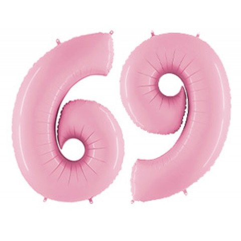 Шар Г 40''/102 см, Цифра Розовый (Pink) 