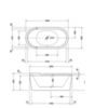 Duravit Starck 700409000000000 Ванна 1600х800 мм, аквриловая отдельностоящая, с акриловой панелью и ножками, с одним наклоном для спины