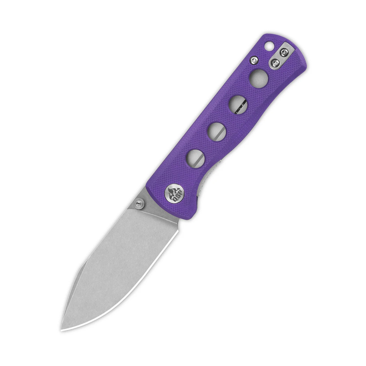 Складной нож QSP Canary Folder, сталь Sandvik 14C28N, рукоять G10, фиолетовый