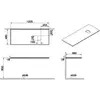 VitrA 65928 Столешница 120 см, правосторонняя, темный вяз
