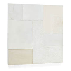 Pineda Абстрактный холст белого цвета 95 x 95 см