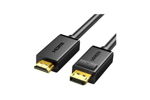 Кабель UGREEN DP101 (10239) DP Male to HDMI Male Cable, 1,5 м, черный