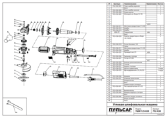 Шлифмашина угловая ПУЛЬСАР УШМ 125-820 (820Вт, 125 мм, 11000об/мин, 1,8кг) 792-438