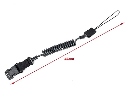 Страховочный шнур для пистолета PALS Clasp Pistol Sling - черный
