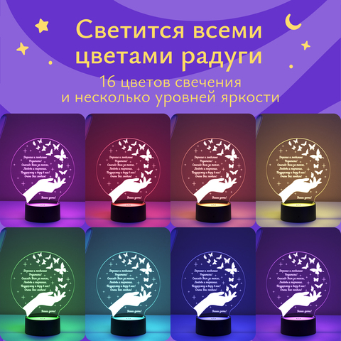 Ночник подарок - благодарность родителям (ваши дети)