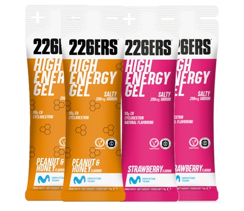 Набор высокоэнергетических гелей 226ERS High Energy 76 г соленая клубника-соленый арахис-мед