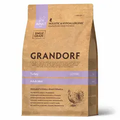 Сухой корм GRANDORF DOG Turkey MINI с индейкой для взрослых собак мелких пород 1кг