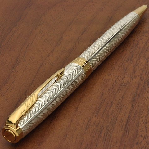 Ручка шариковая Parker Sonnet Royal Fougère SE19 Chiselled Silver GT (2102149)