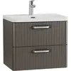 BelBagno DUE-500-2C-SO-GM-P DUE База под раковину подвесная с двумя выкатными ящиками, Оружейная сталь, 500x422x500