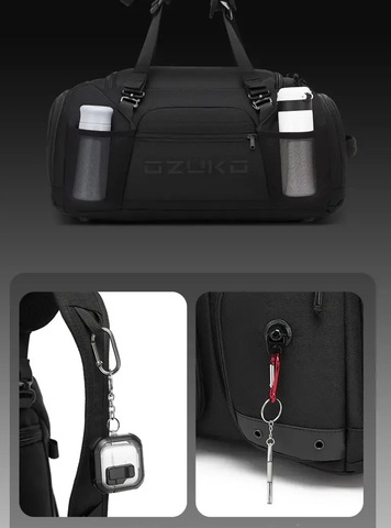 Картинка рюкзак для путешествий Ozuko 9834 Black - 15