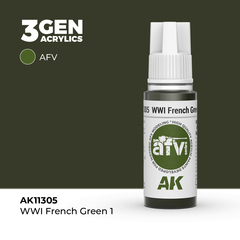 Акриловая краска WWI French Green 1 3GEN AFV, 18мл