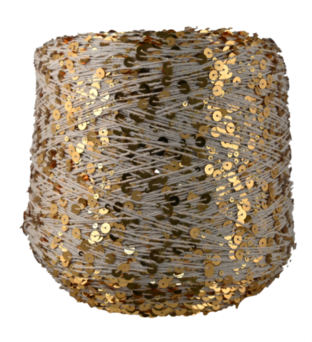 Пряжа Shine Paillettes 6305 золотой беж