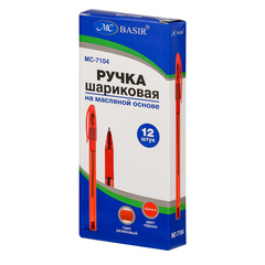 
          Ручка шариковая, масляная, Basir, красные чернила, красный корпус