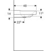 Geberit Xeno2 500.552.01.1 Раковина, 120x48см, белый / Специальное керамическое покрытие KeraTect