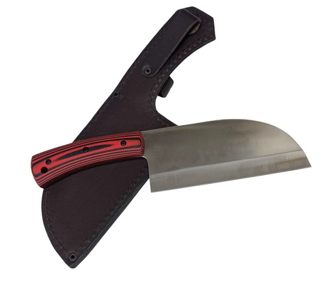 Нож-топорик Сербский ц.м., сталь 95Х18, рукоять G10 красно-черная